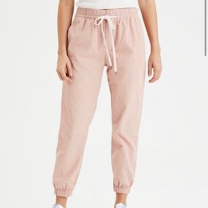 American Eagle pink corduroy joggers